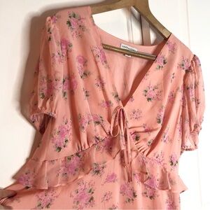 LoveShackFancy for Target Peach Pink Floral Dress Size 18W